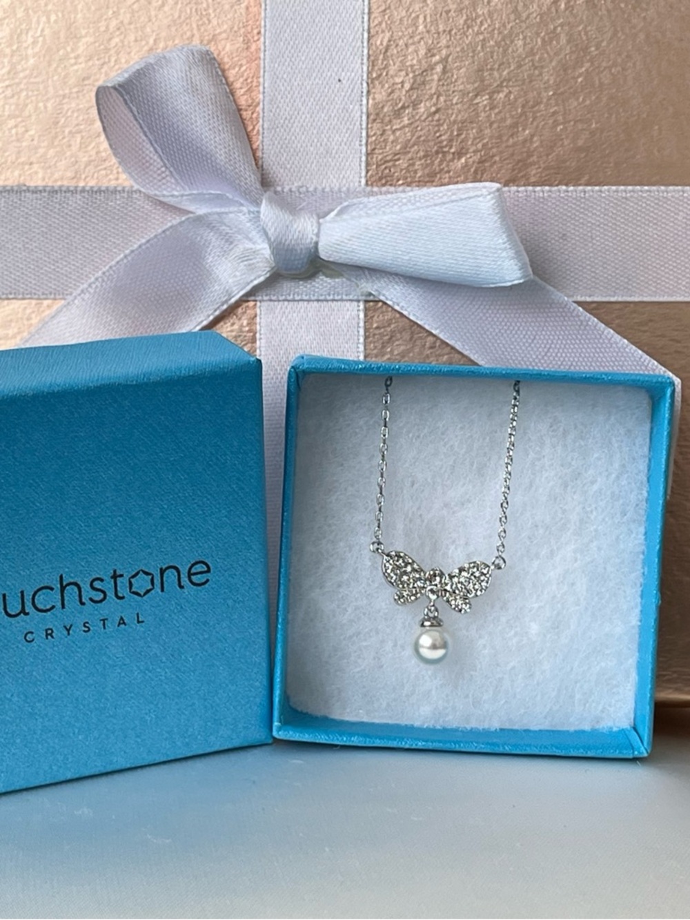 Touchstone Crystal Swarovski Butterfly Necklace BNIB